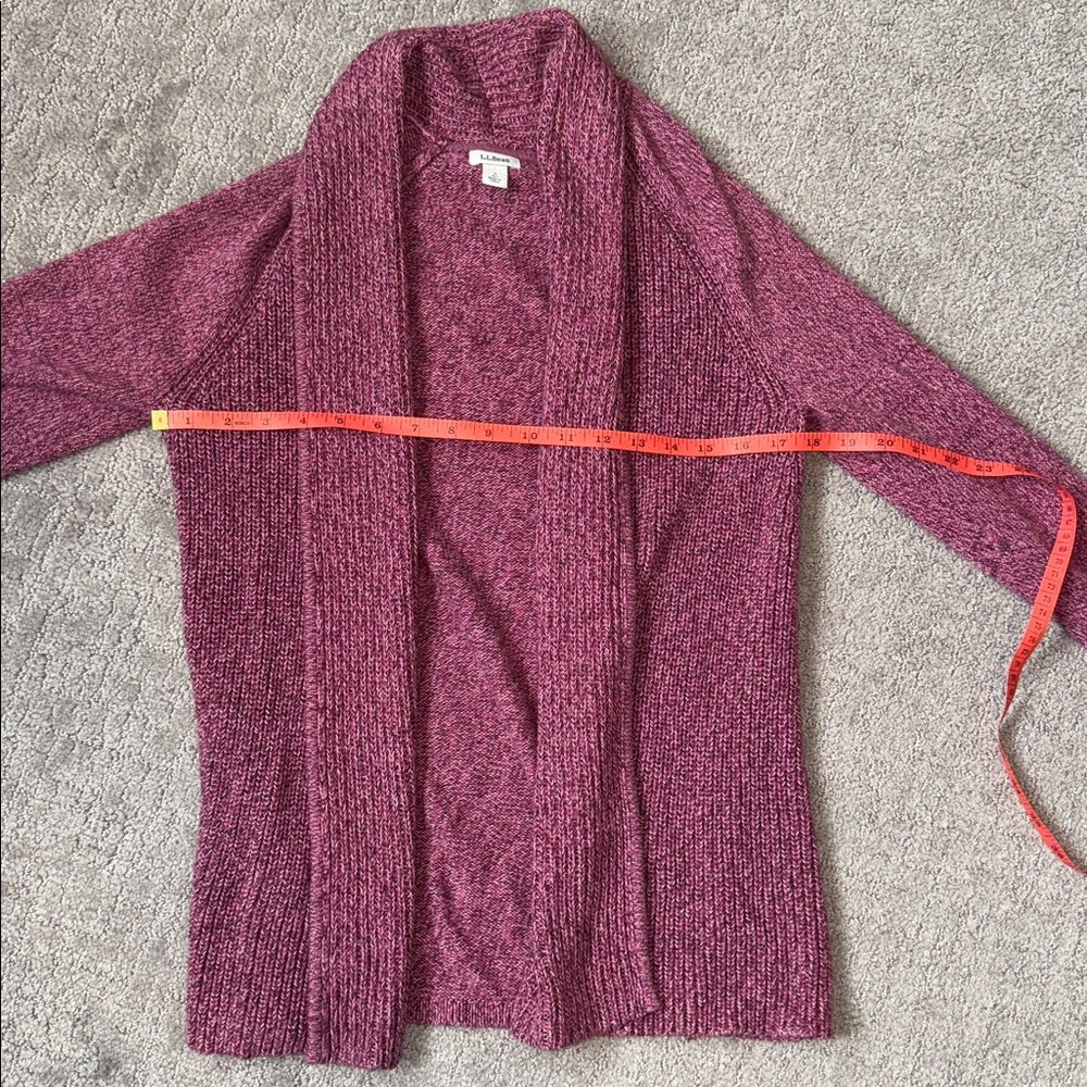 LL Bean Open Pink Knit Cardigen Women Small Warm Soft Cozy Woven Coastal Grandma - Picture 7 of 8